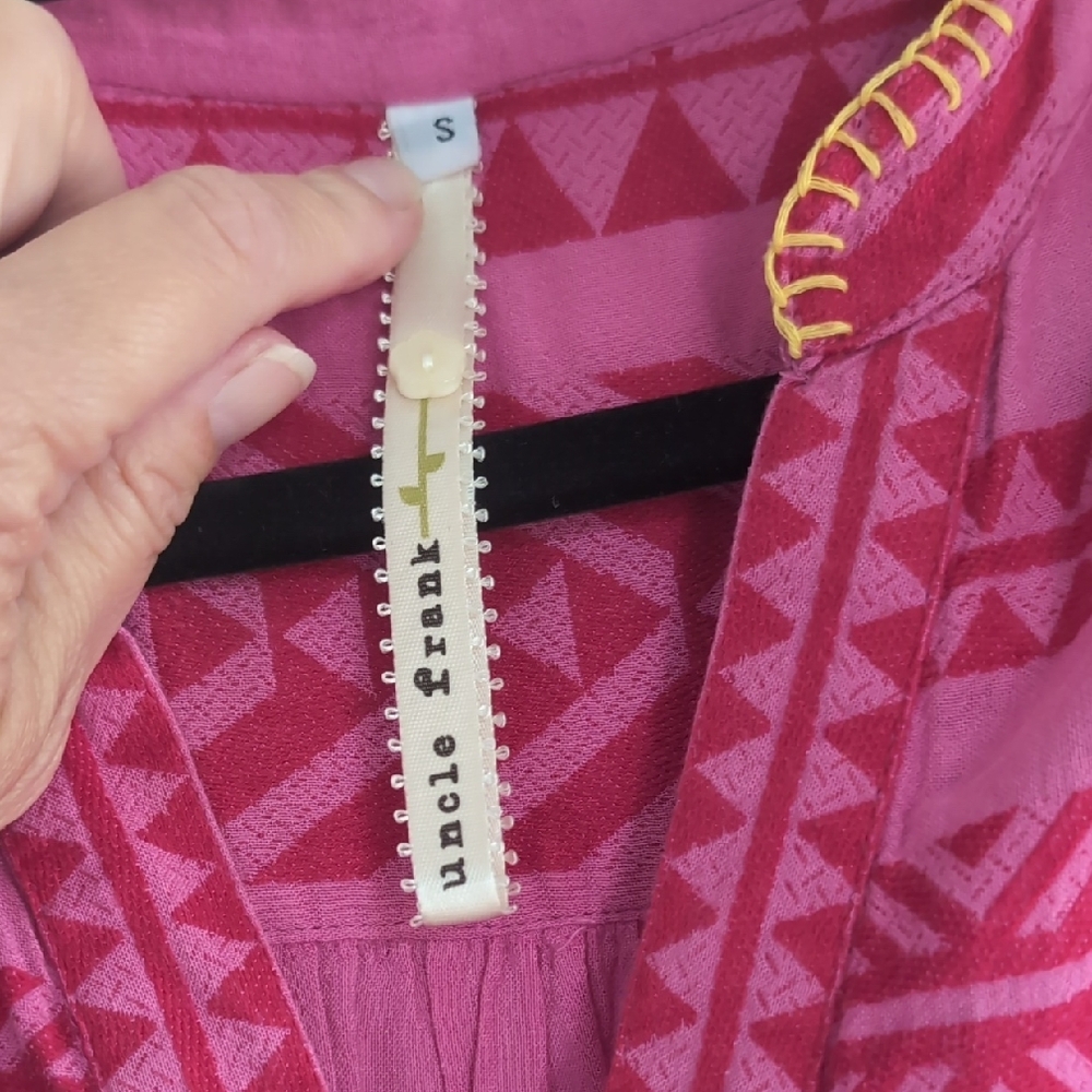 Pink Geometric Pattern Dress - Picture 2 of 12